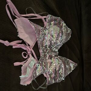 Rue 21 Pink Lace Crop Top